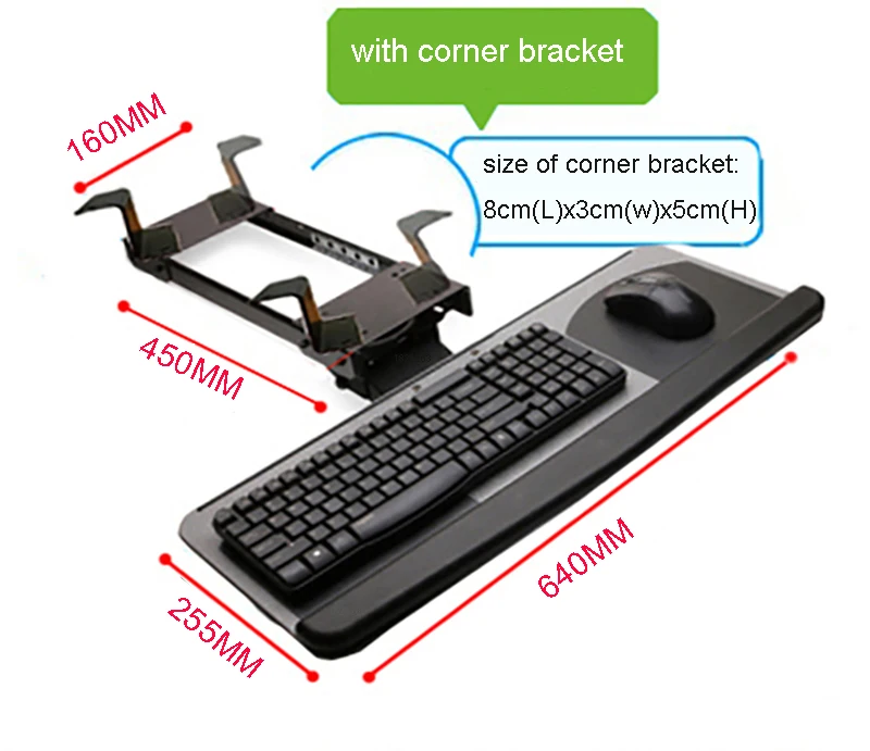 LK06AD Ergonomic Sliding Keyboard Wrist Rest - Image 3