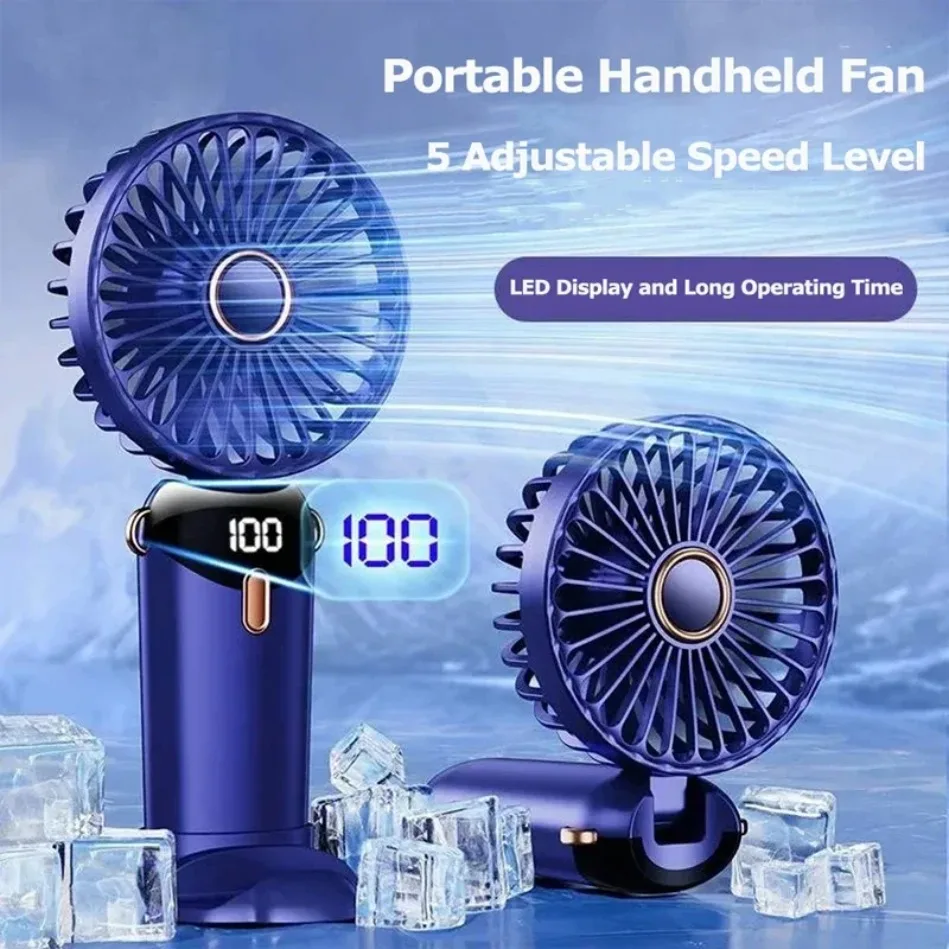 Foldable USB-C Rechargeable Fan with Stand - Image 3
