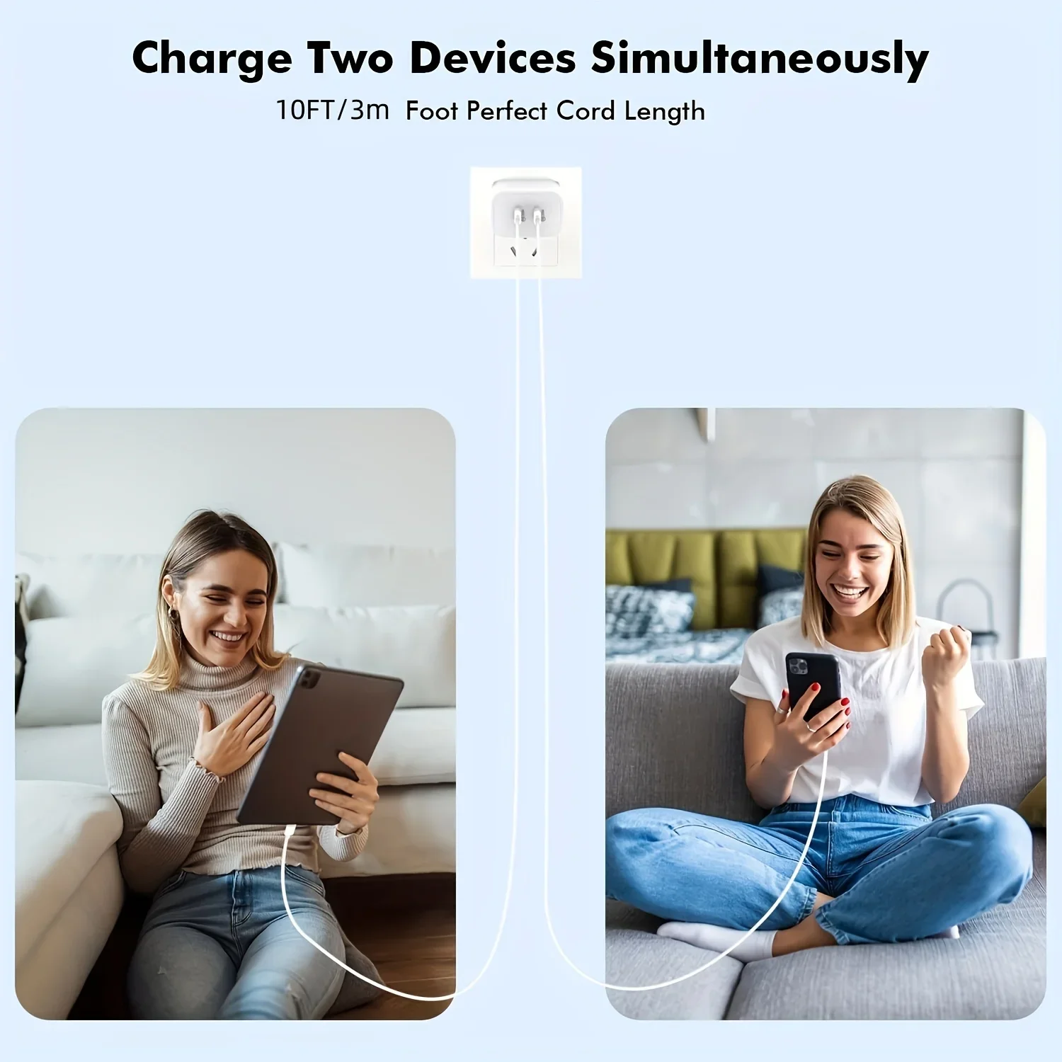 2-Pack 40W Dual USB-C Wall Charger - Image 2