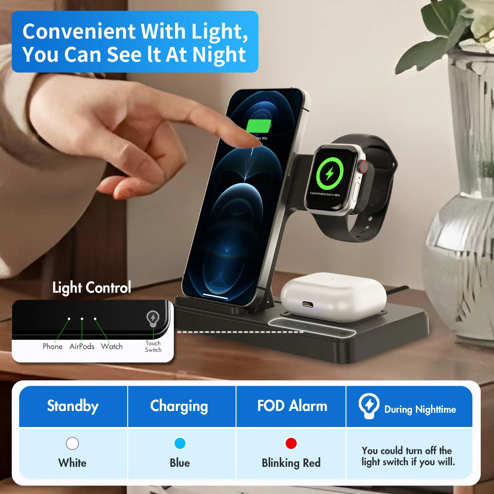 3-in-1 Foldable Magnetic Wireless Charger - Image 3
