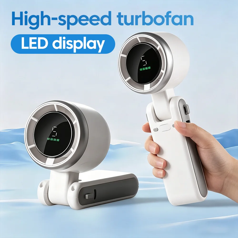 5-Speed USB-C Rechargeable Folding Fan - Image 3