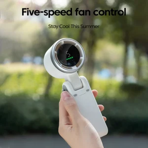 5-Speed USB-C Rechargeable Folding Fan - Thumbnail Image 5