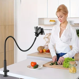 Flexible Gooseneck Phone Holder with Clamp - Thumbnail Image 2