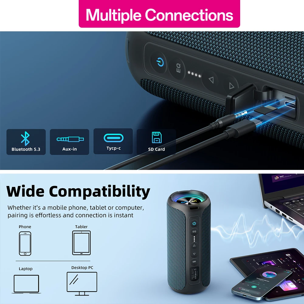 Ortizan 40W Bluetooth Portable Speaker - Image 6