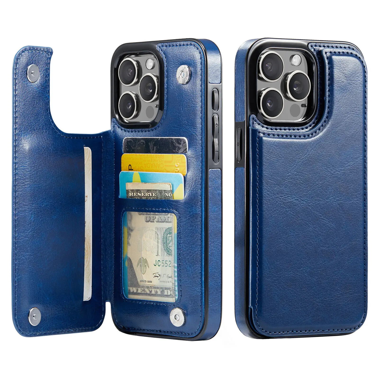iPhone Leather Wallet Card Holder Case - Image 9