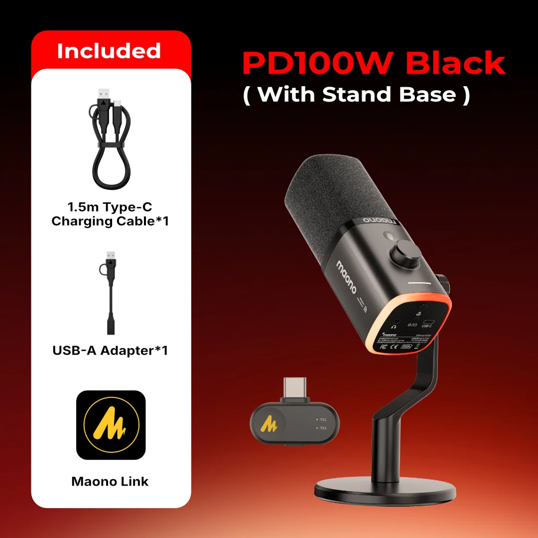 MAONO PD100W Wireless RGB Gaming Microphone - Image 10
