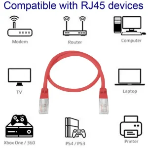 Cat6 Ethernet Cable RJ45 Flat Network Cable - Thumbnail Image 3