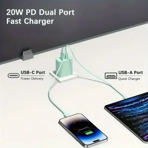 40W Dual-Port iPhone Charger with 6FT Cable - Thumbnail Image 6