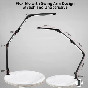 LED Clamp Desk Lamp, 4 Colors & 5 Brightness - Thumbnail Image 5