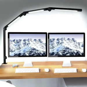 LED Clamp Desk Lamp, 4 Colors & 5 Brightness - Thumbnail Image 1