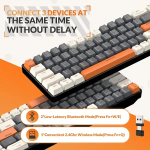 RK68 60% Wireless Hot-Swap Mechanical Keyboard - Thumbnail Image 3