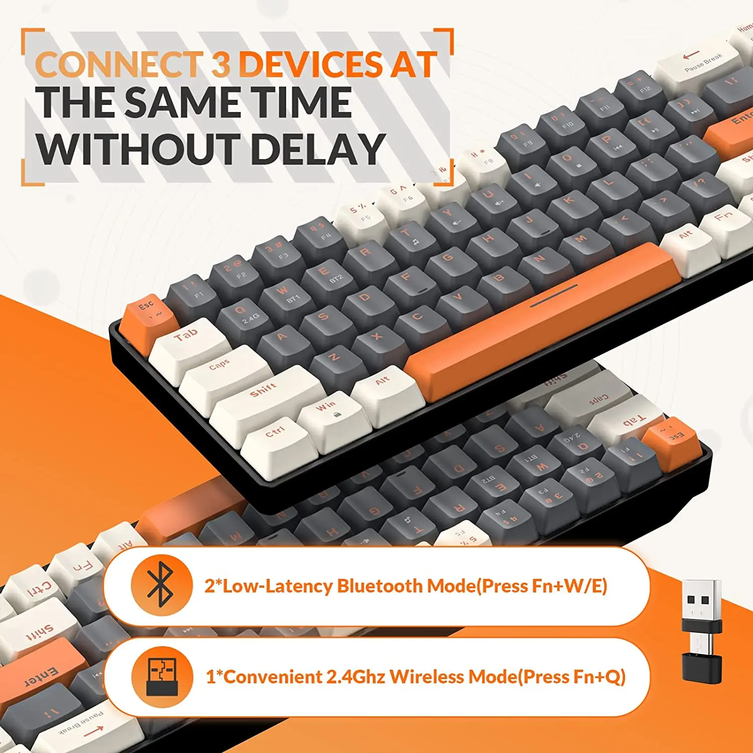 RK68 60% Wireless Hot-Swap Mechanical Keyboard - Image 3