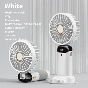 Foldable USB-C Rechargeable Fan with Stand - Thumbnail Image 7