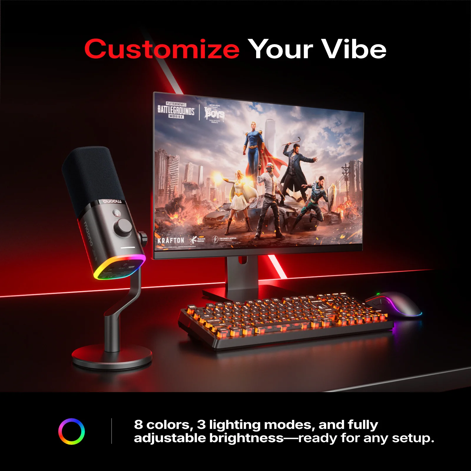 MAONO PD100W Wireless RGB Gaming Microphone - Image 6
