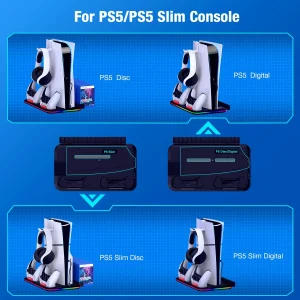 BEBONCOOL S2000 PS5 Slim Stand & Charger - Thumbnail Image 4