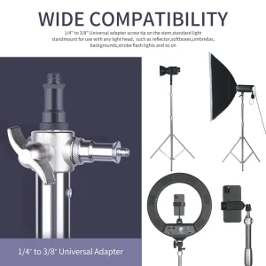 2.9M Foldable Light Stand with Wheels - Thumbnail Image 5