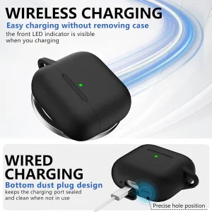 AirPods 4 Shockproof Silicone Case with Keychain - Thumbnail Image 5