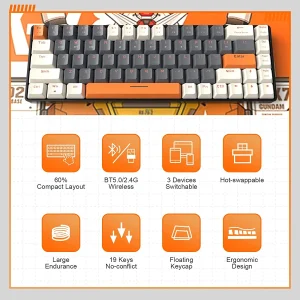 RK68 60% Wireless Hot-Swap Mechanical Keyboard - Thumbnail Image 6