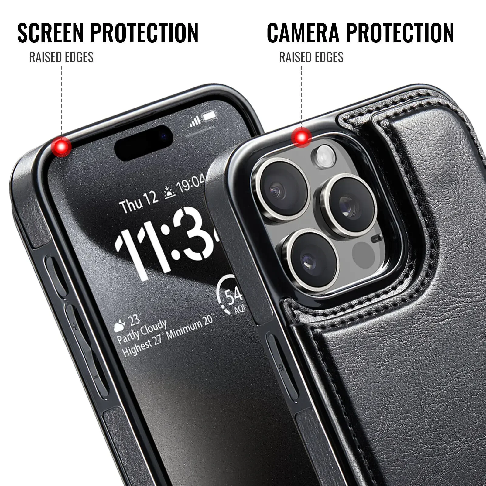 iPhone Leather Wallet Card Holder Case - Image 4