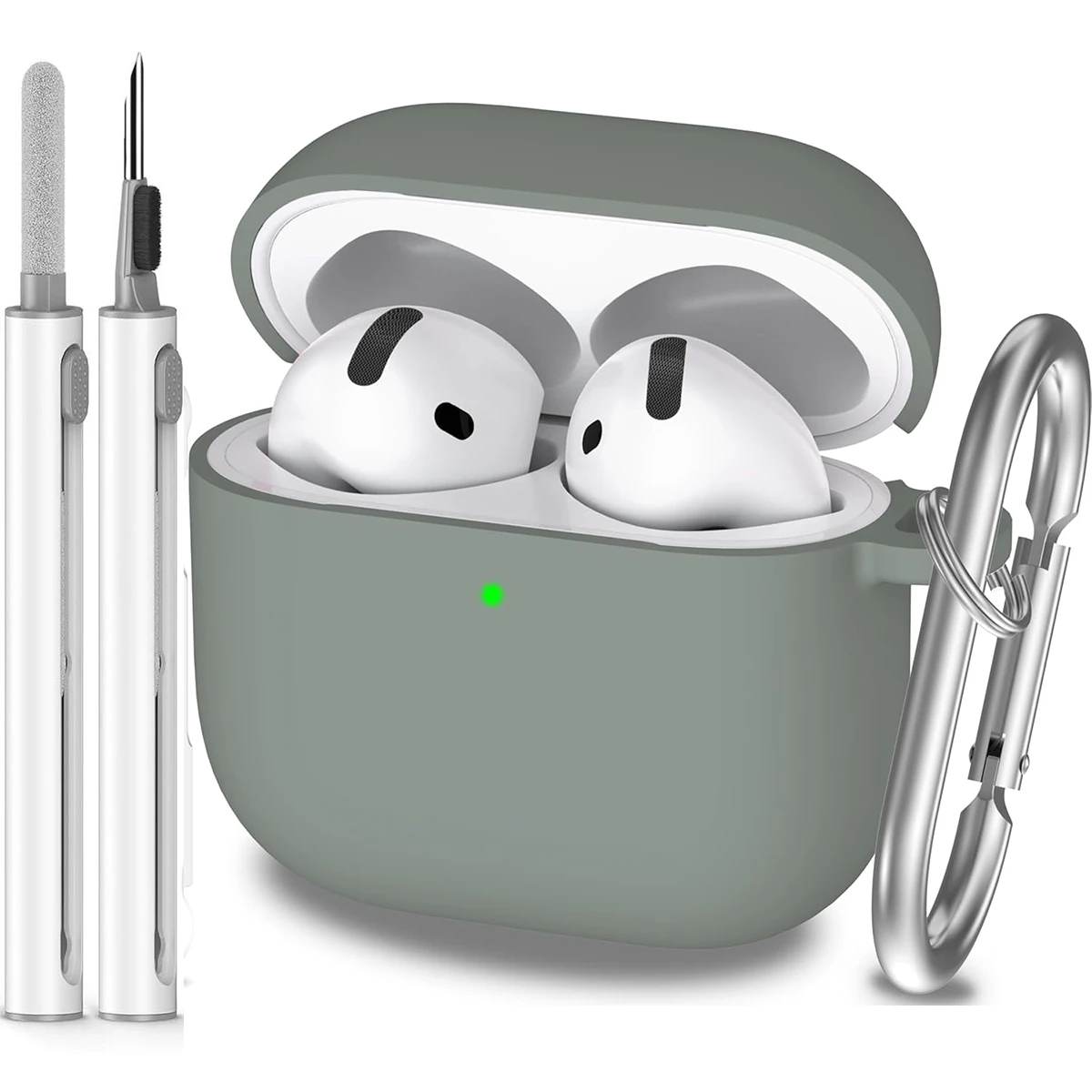 AirPods 4 Shockproof Silicone Case with Keychain - Image 7
