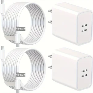 2-Pack 40W Dual USB-C Wall Charger