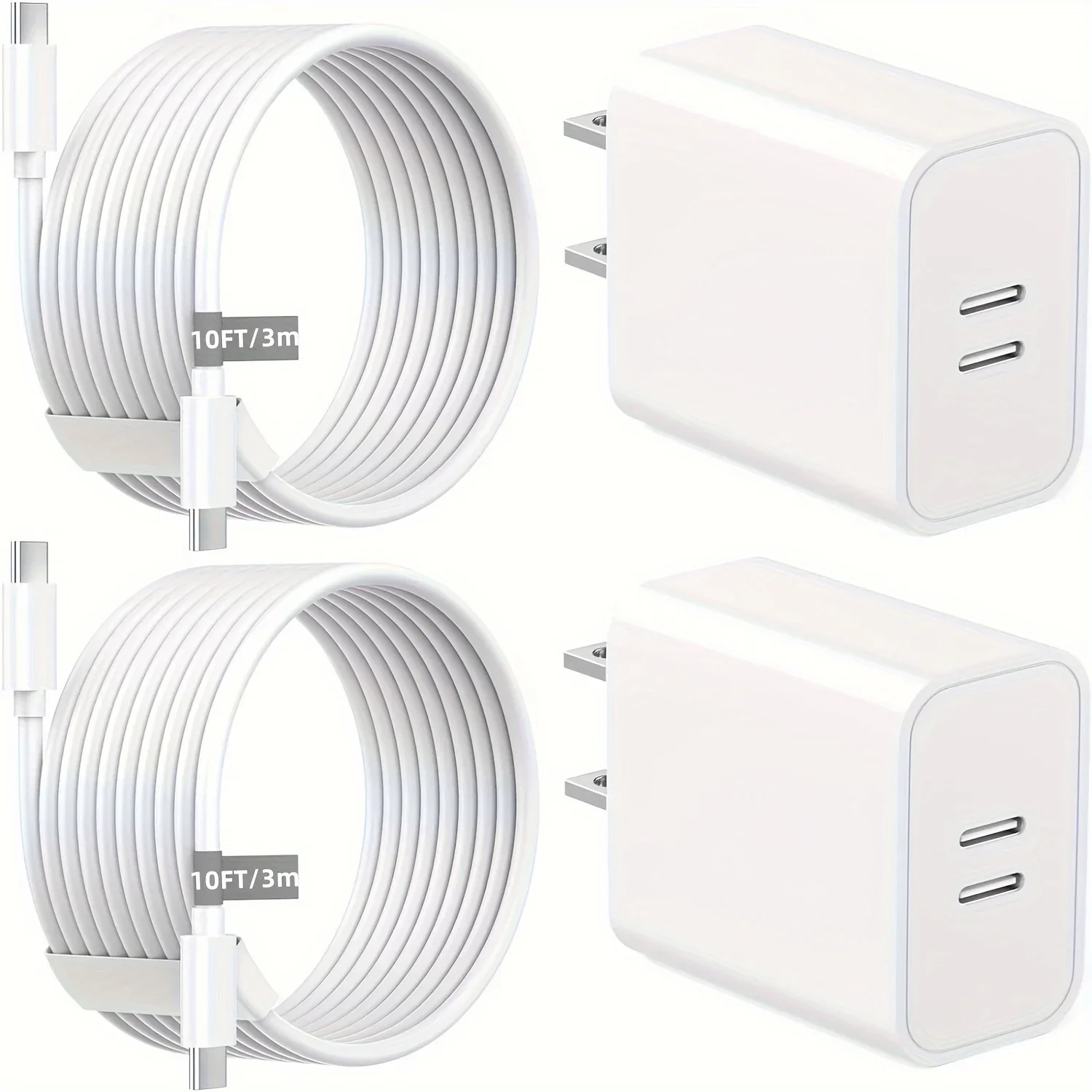 2-Pack 40W Dual USB-C Wall Charger - Image 1