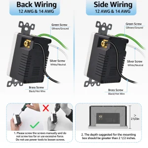 65W GaN USB-C & USB-A Wall Charger Outlet - Thumbnail Image 5
