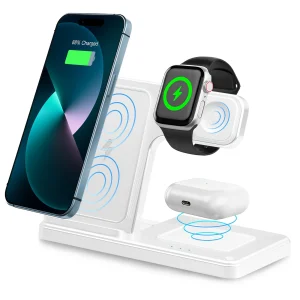 3-in-1 15W Magnetic Wireless Charger Stand