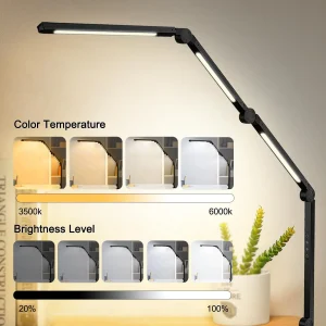 LED Clamp Desk Lamp, 4 Colors & 5 Brightness - Thumbnail Image 3