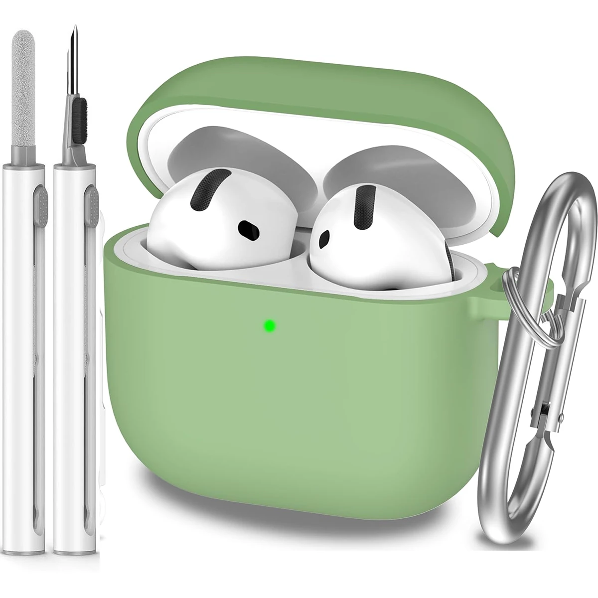 AirPods 4 Shockproof Silicone Case with Keychain - Image 9