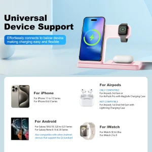 3-in-1 15W Magnetic Wireless Charger Stand - Thumbnail Image 3