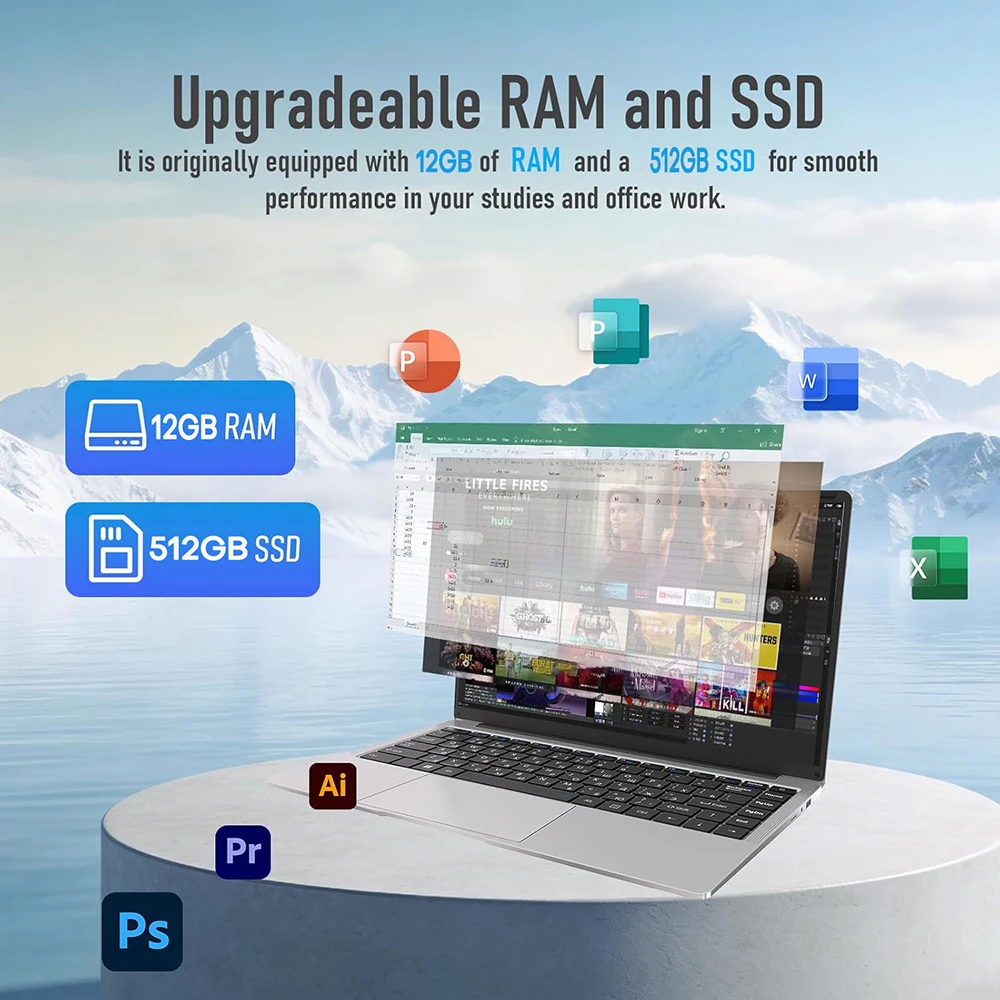 Xiaman 14.1" Laptop, 12GB RAM, 1TB SSD - Image 5