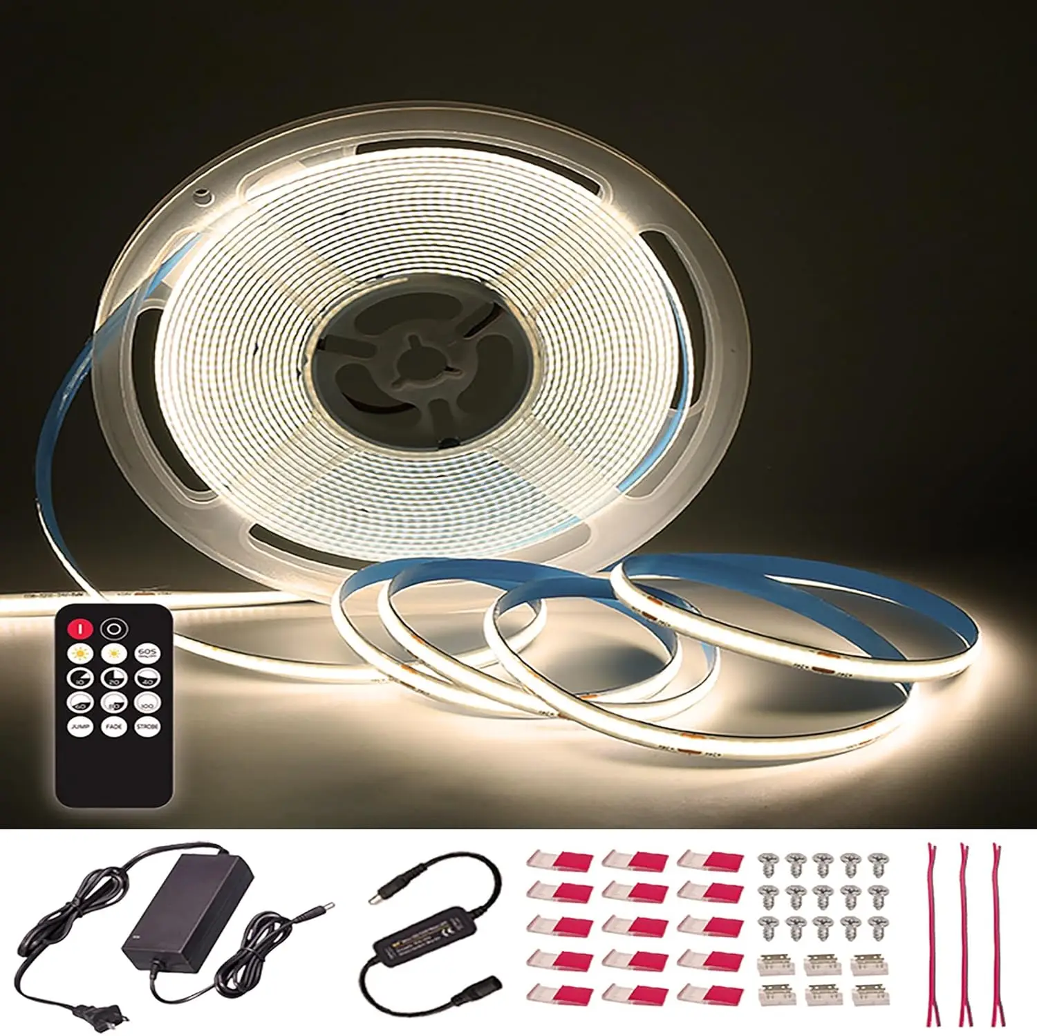 50ft 24V COB LED Strip Light with RF Remote - Image 7