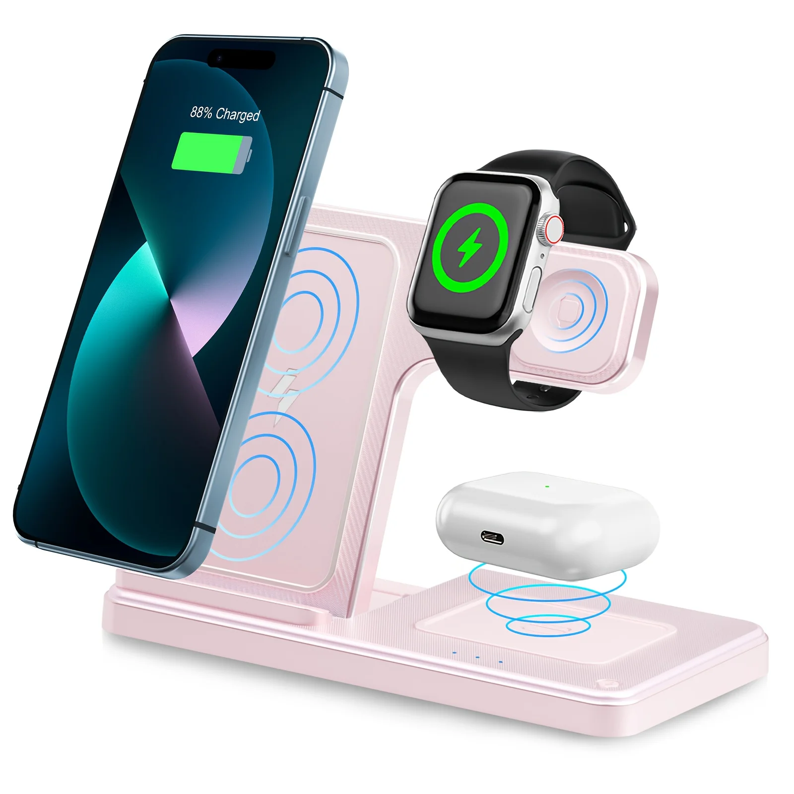 3-in-1 15W Magnetic Wireless Charger Stand - Image 8