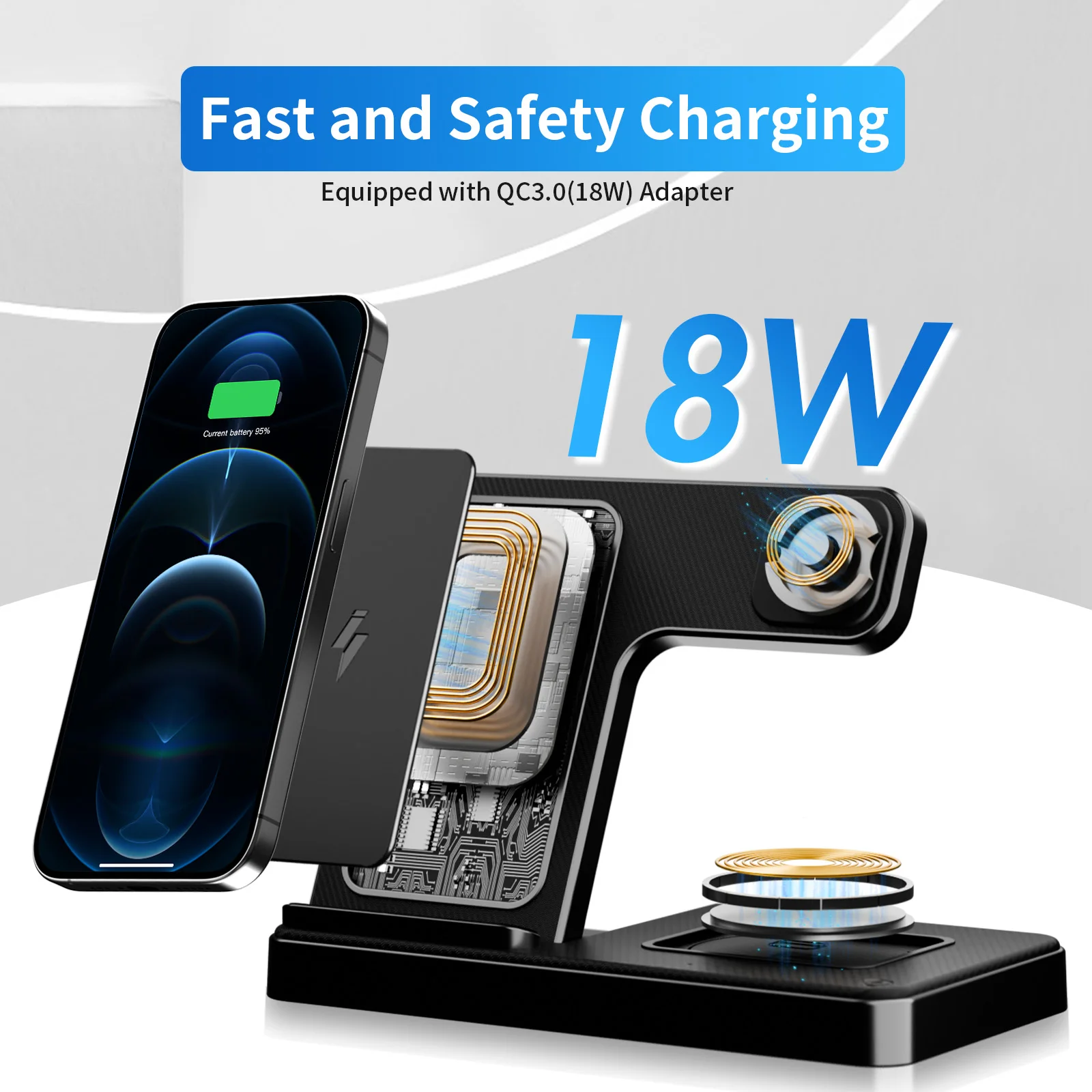 3-in-1 Foldable Magnetic Wireless Charger - Image 2