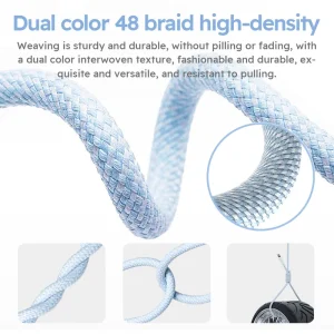 3-Pack 6FT 60W USB-C Fast Charging Cables - Thumbnail Image 3