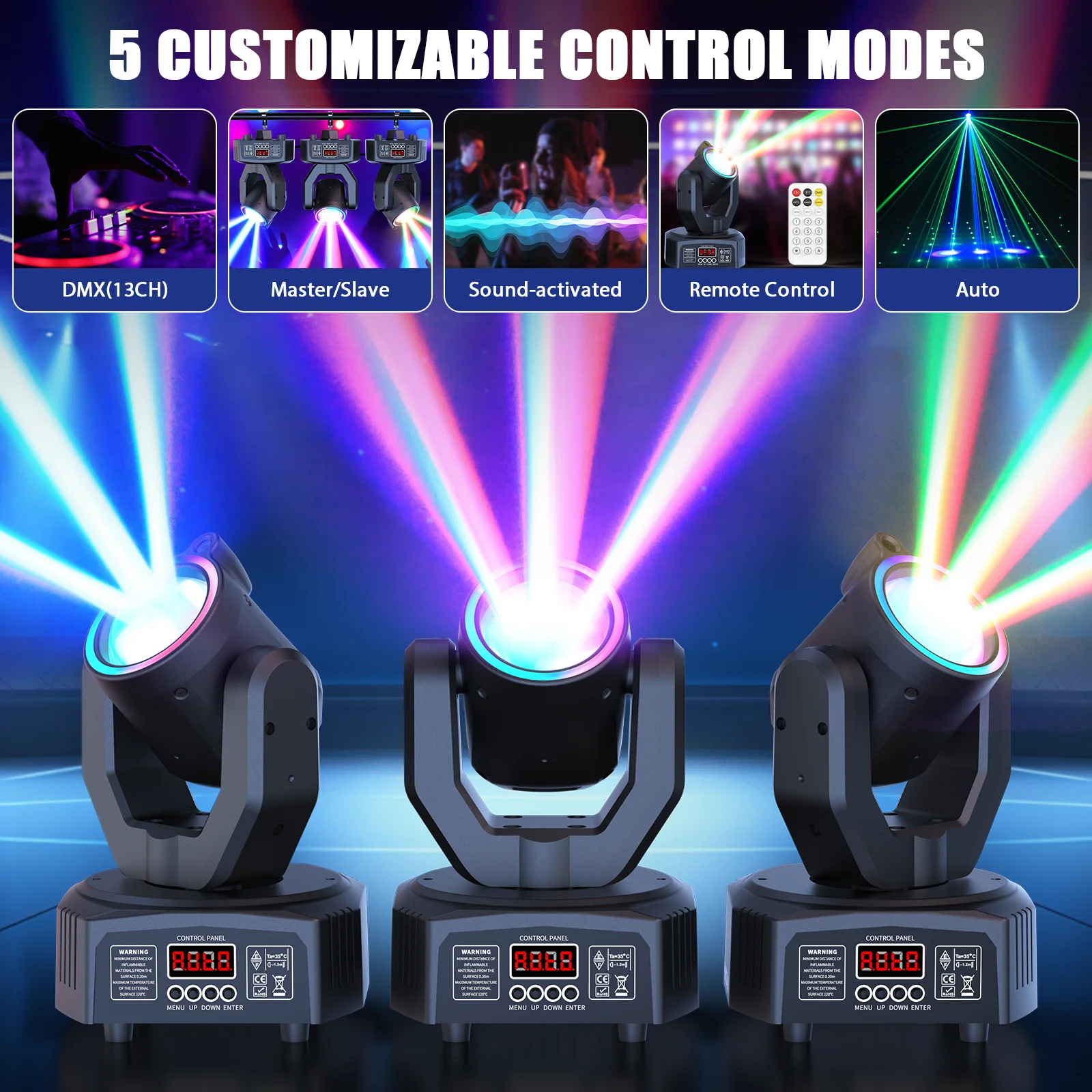U'King 30W RGBW Moving Head DJ Light - Image 4