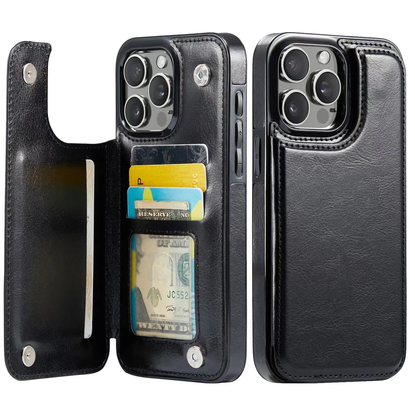 iPhone Leather Wallet Card Holder Case - Image 7