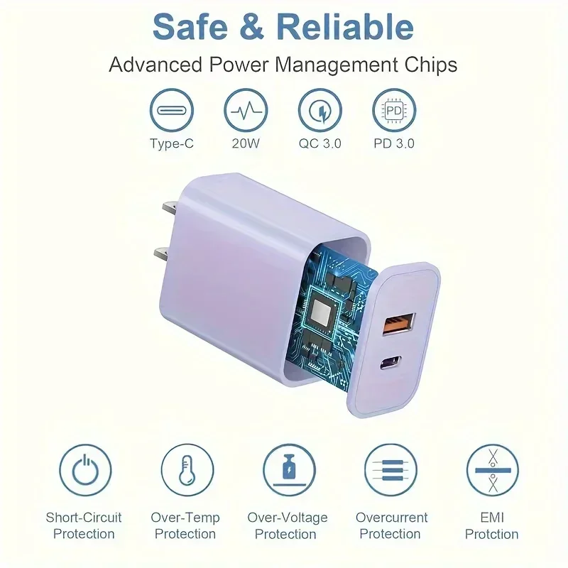 40W Dual-Port iPhone Charger with 6FT Cable - Image 5