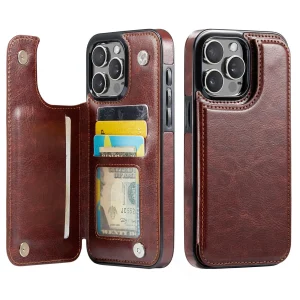 iPhone Leather Wallet Card Holder Case - Thumbnail Image 13