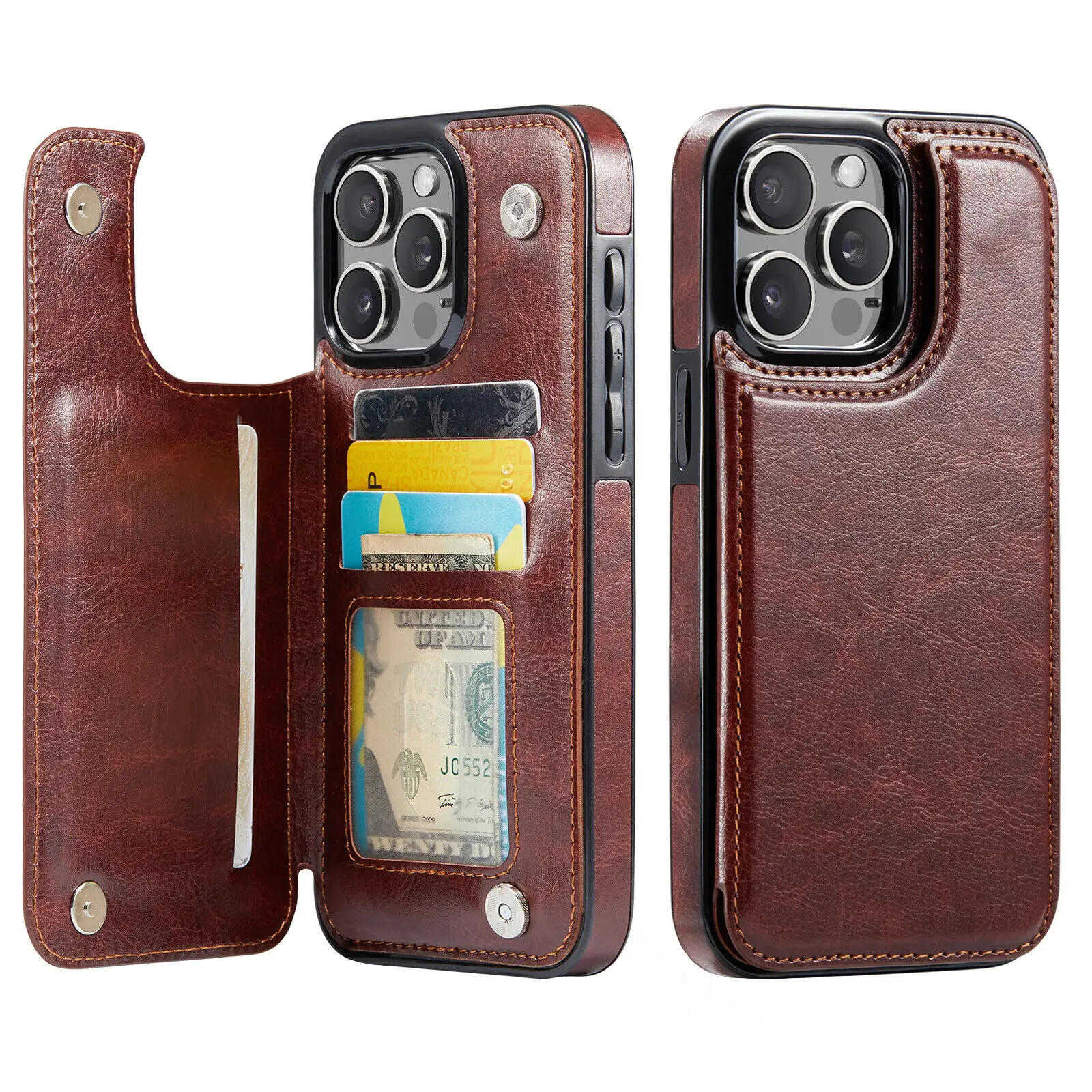 iPhone Leather Wallet Card Holder Case - Image 13