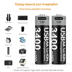 Kuugro USB-C Rechargeable AA & AAA Batteries - Thumbnail Image 3