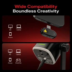 MAONO PD100W Wireless RGB Gaming Microphone - Thumbnail Image 5