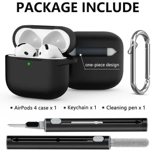 AirPods 4 Shockproof Silicone Case with Keychain - Thumbnail Image 2