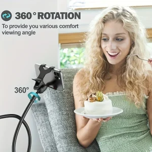 Flexible Gooseneck Phone Holder with Clamp - Thumbnail Image 3