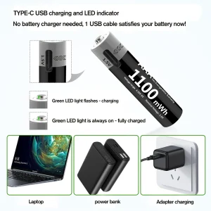 Kuugro USB-C Rechargeable AA & AAA Batteries - Thumbnail Image 6