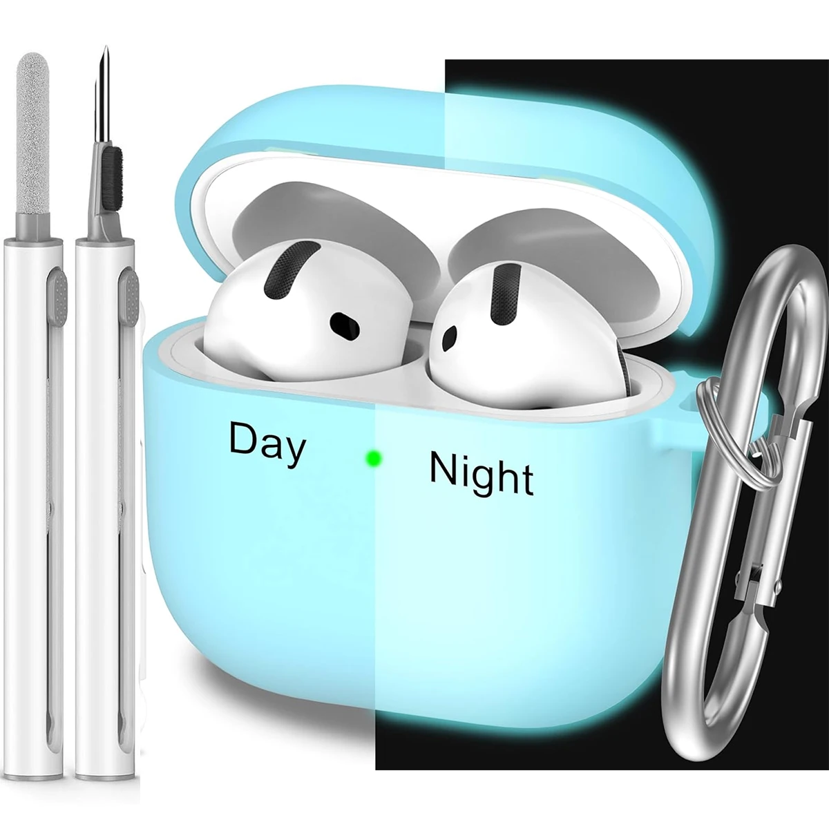 AirPods 4 Shockproof Silicone Case with Keychain - Image 15