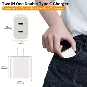 2-Pack 40W Dual USB-C Wall Charger - Thumbnail Image 3
