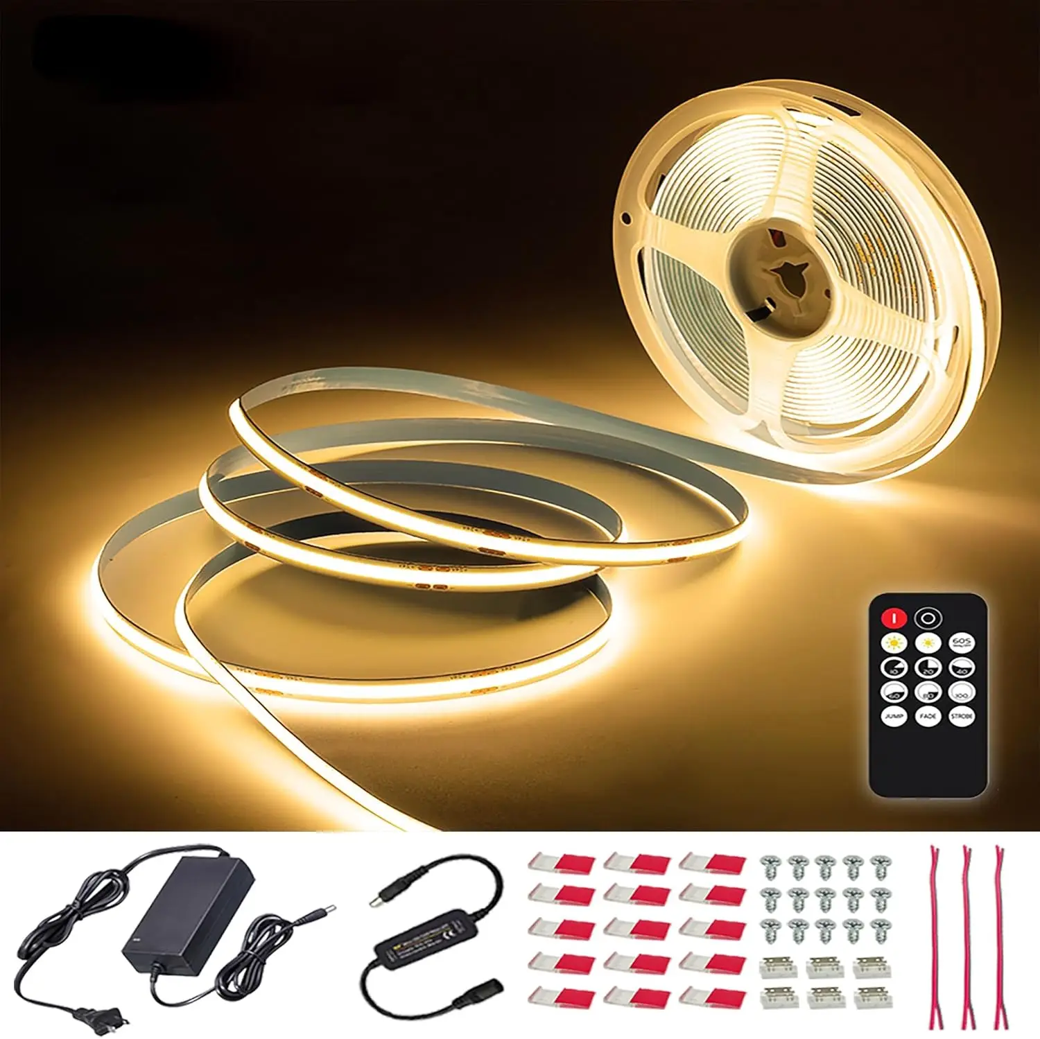 50ft 24V COB LED Strip Light with RF Remote - Image 8
