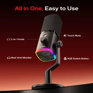 MAONO PD100W Wireless RGB Gaming Microphone - Thumbnail Image 7